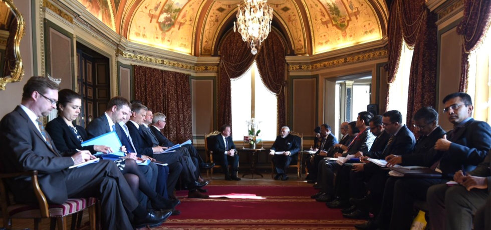 Bilateral meeting between India and Denmark at India-Nordic Summit in Stockholm on 17 April 2018