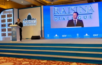 Danish Foreign Minister Mr. Jeppe Kofod speaking at Raisina Dialogue 2020 on  15 January 2020 in New Delhi