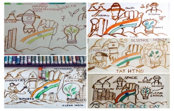 Art Workshop organized by Embassy of India based on theme "Celebrating India at 75"