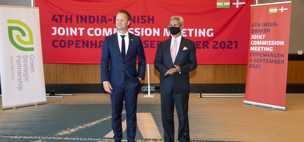 H.E. Dr. S. Jaishankar, Hon'ble External Affairs Minister of India and H.E. Mr. Jeppe Kofod, Foreign Minister of Denmark co-chaired the 4th India - Denmark Joint Commission Mission in Copenhagen, 4 September 2021.