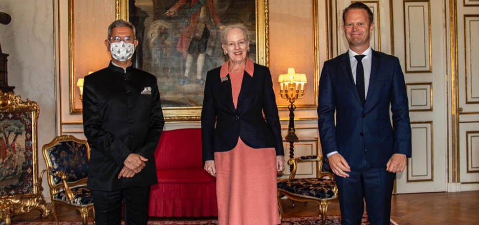 H.M. Queen Margrethe II received H.E. Dr. S. Jaishankar, Hon'ble External Affairs Minister of India, during his official visit to Denmark, 04 September 2021.