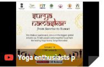 Yoga enthusiasts performed Surya Namaskar in Denmark joining the initiative of completing 75 lakh Surya Namaskar For Vitality