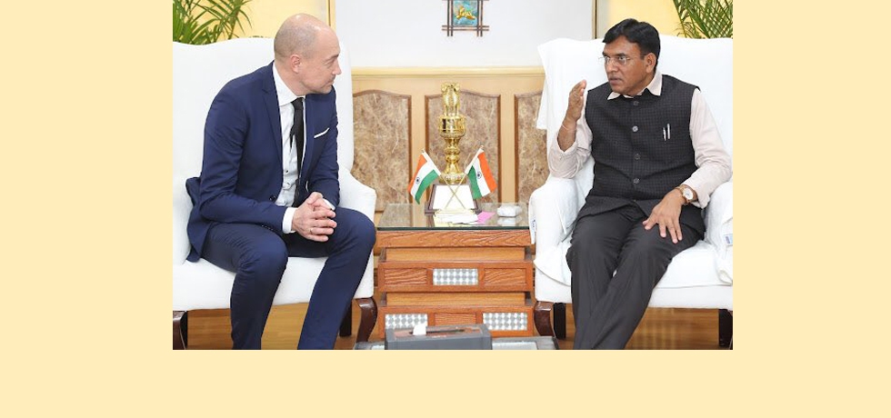 Hon'ble Minister of Health H.E. Dr Mansukh Mandaviyal met Danish Minister for Health  H.E. Mr. Magnus Heunicke during his official visit to India 