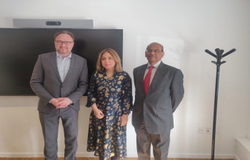 Dr. Ajay Mathur, Director General, International Solar Alliance and Ambassador Pooja Kapur had productive discussions with H.E. Mr. Dan Jørgensen, Minister for Climate, Energy and Utilities of Denmark.