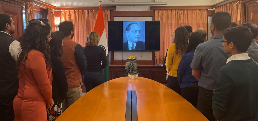 Floral tributes were paid to Babasaheb Bhimrao Ambedkar at the Embassy of India in Copenhagen today to mark his 131st Birth Anniversary.