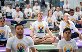The 8th International Day of Yoga was celebrated with great enthusiasm in Copenhagen on 21st June 2022 at the iconic DI building.