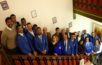 Indian Tennis Team Welcomed at Indian Embassy