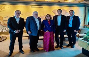 Ambassador Pooja Kapur's visited  Danfoss campus in Nordborg and met Danfoss Chairman Emeritus Jørgen Mads Clausen and CEO Kim Fausing