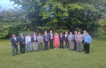   Ambassador Pooja Kapur hosted a high-level Indian delegation comprising of policy makers in the field of water resource management from different States of India 
