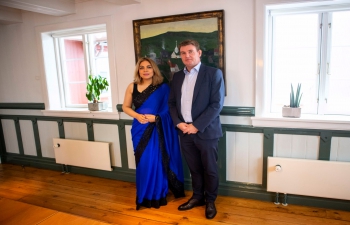Ambassador Pooja Kapur called on the Prime Minister of the Faroe Islands H.E. Mr. Aksel V. Johannesen