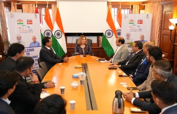 AmbasAmb Pooja Kapur welcomed a delegation from Gujarat led by Dr. Rahul Gupta, Vice Chairman & MD, Gujarat Industrial Development Corporation