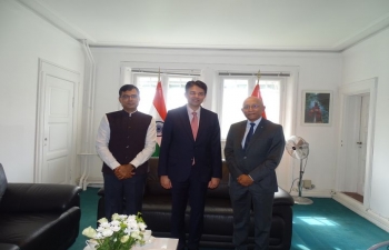 Ambassador Manish Prabhat met Mr. Sarbajit Deb, Executive VP (Europe) of Larsen and Toubro.