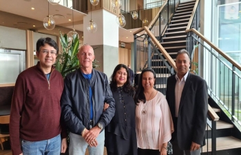 Ambassador Manish Prabhat  interacted with some leading representatives of the Indian origin community in the Faroe Islands 